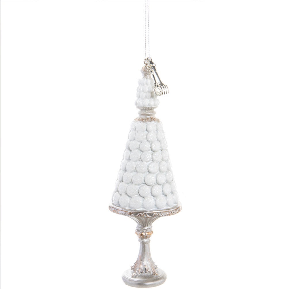 White Candy Cake Ornament Short Macaroon