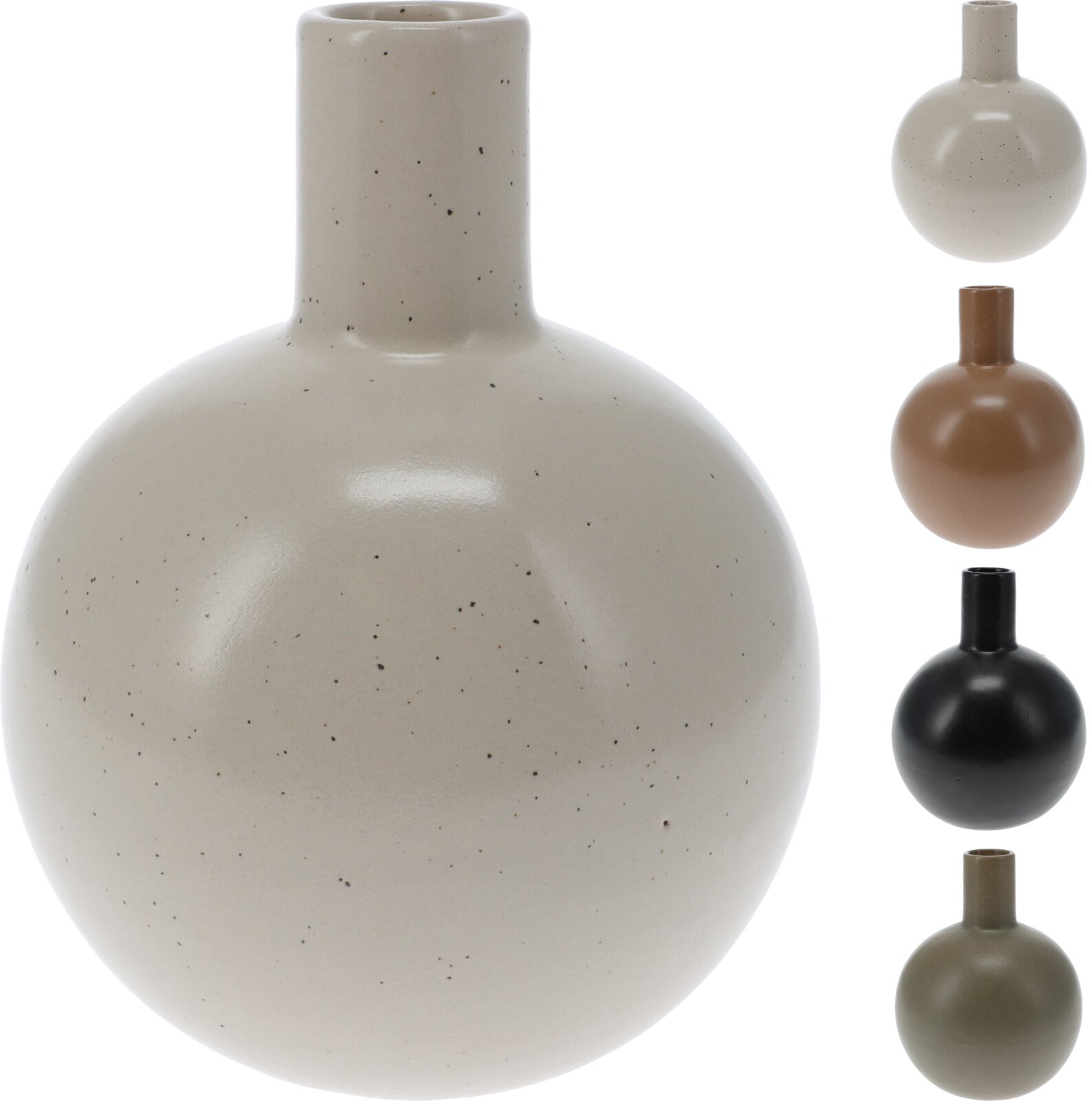 Ceramic Sculpted Ball Bud Vases
