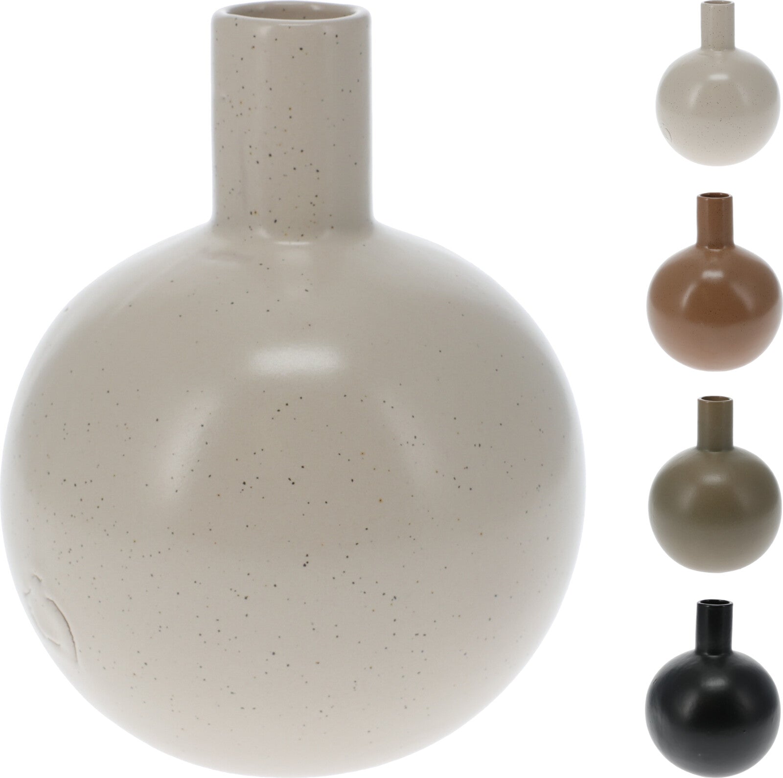 Ceramic Sculpted Ball Bud Vases Large