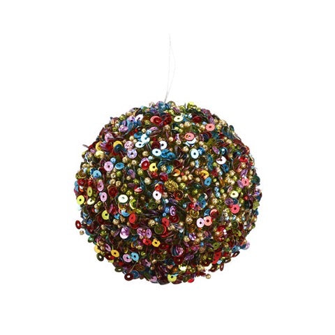 Ball Ornaments with Multi-Colored Sequins