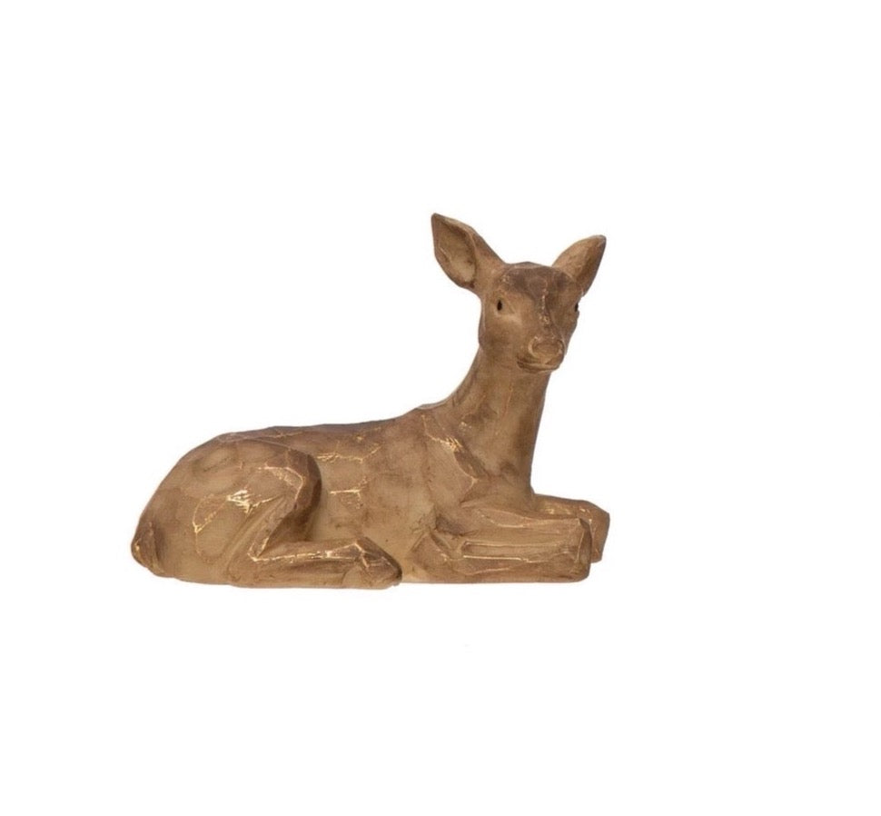 Miniature Fawn Figurines Sitting