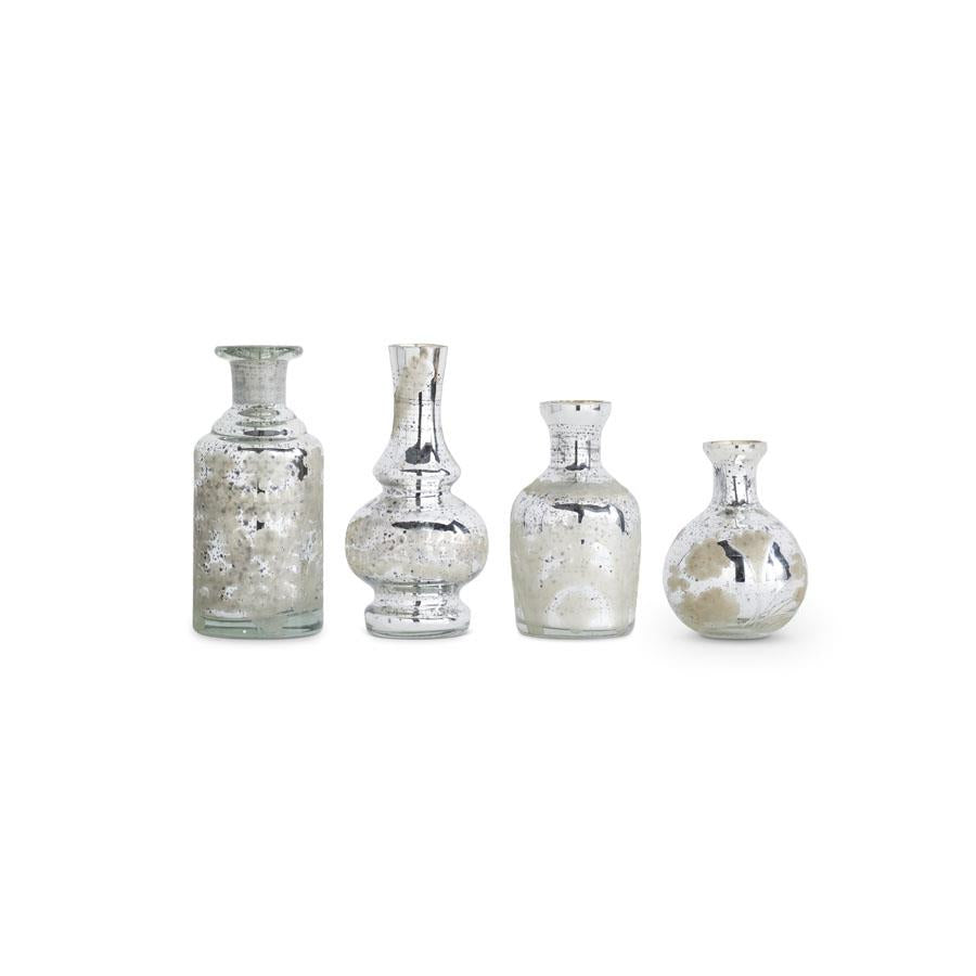 Mini Silver Mercury-Glass Bud Vases