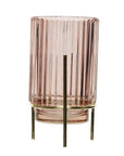 Blush Pink or Purple Tea Light Holders Pink Stripe