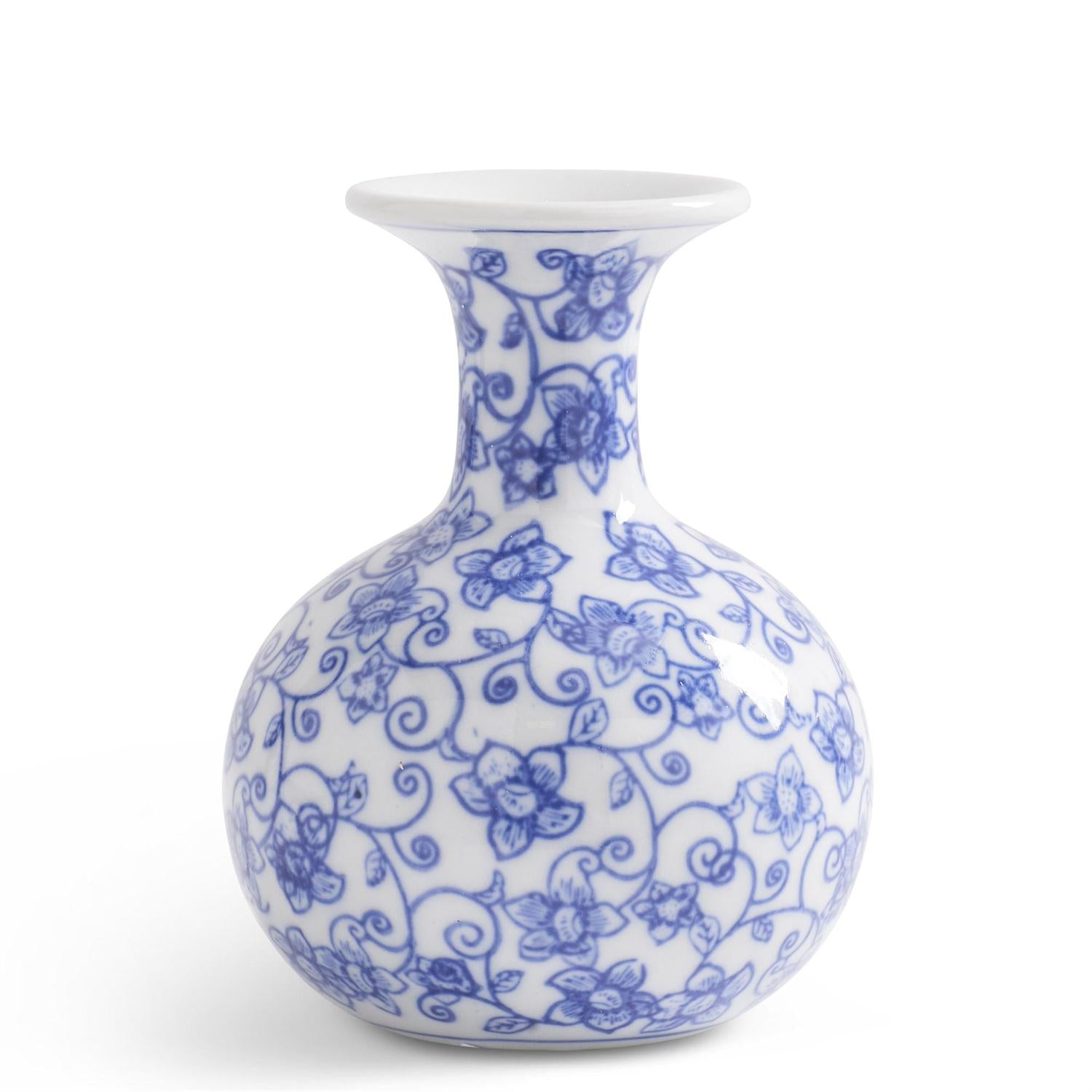 Blue and White Porcelain Chinoiserie Vases