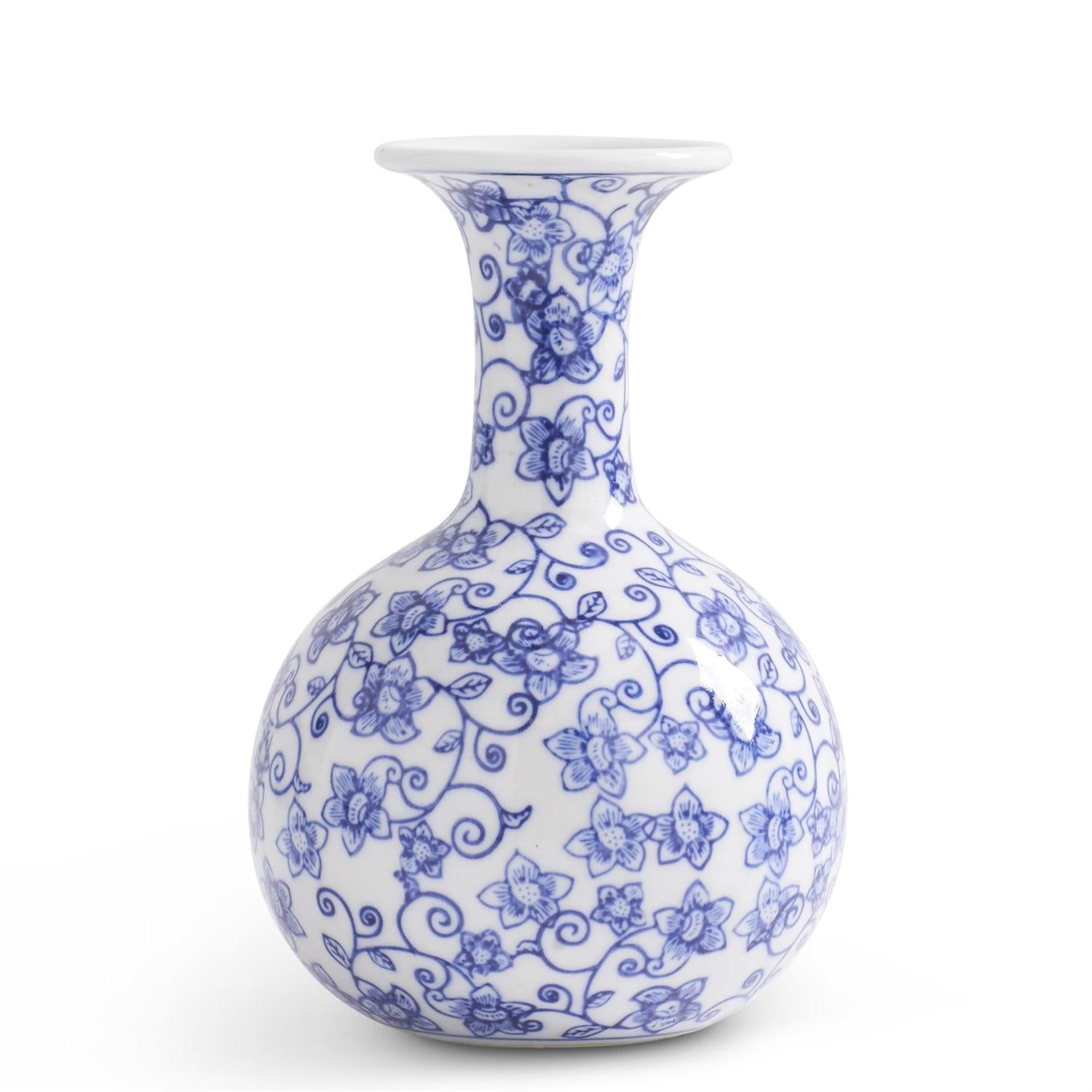 Blue and White Porcelain Chinoiserie Vases
