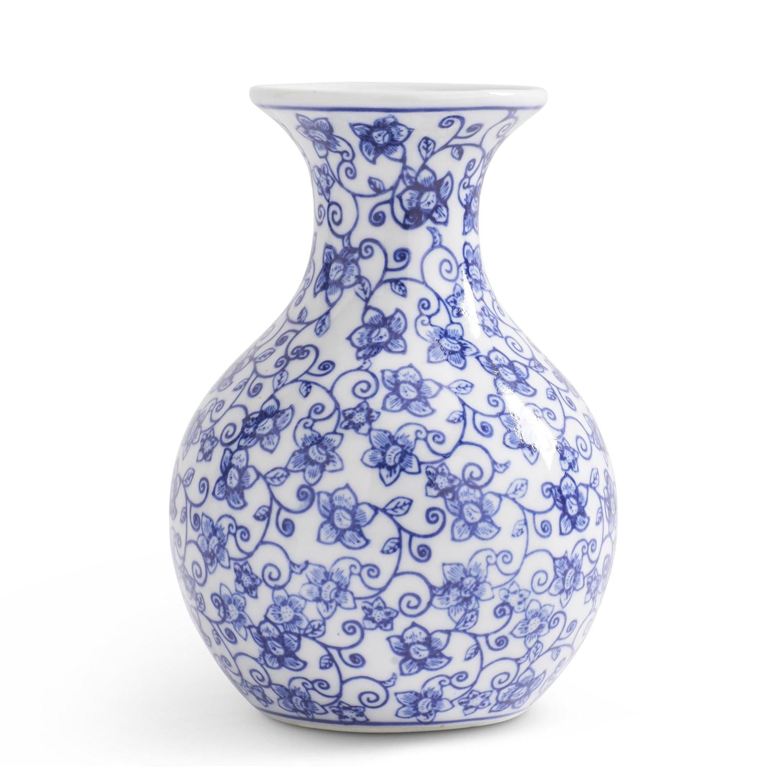 Blue and White Porcelain Chinoiserie Vases