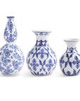 Delft-Inspired Porcelain Bud Vases