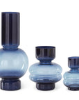 Blue Tone Pot Belly Vases