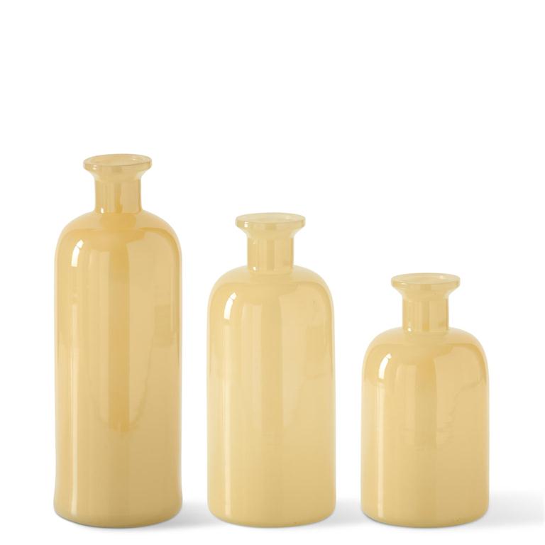 Golden Yellow Glass Bottle Set Medium