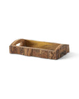 Bark-Edged Wood Nesting Trays Small