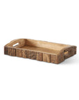Bark-Edged Wood Nesting Trays Medium