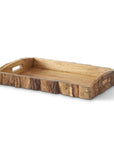 Bark-Edged Wood Nesting Trays Large