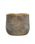 Small Terracotta Planters with Metallic Finish Copper