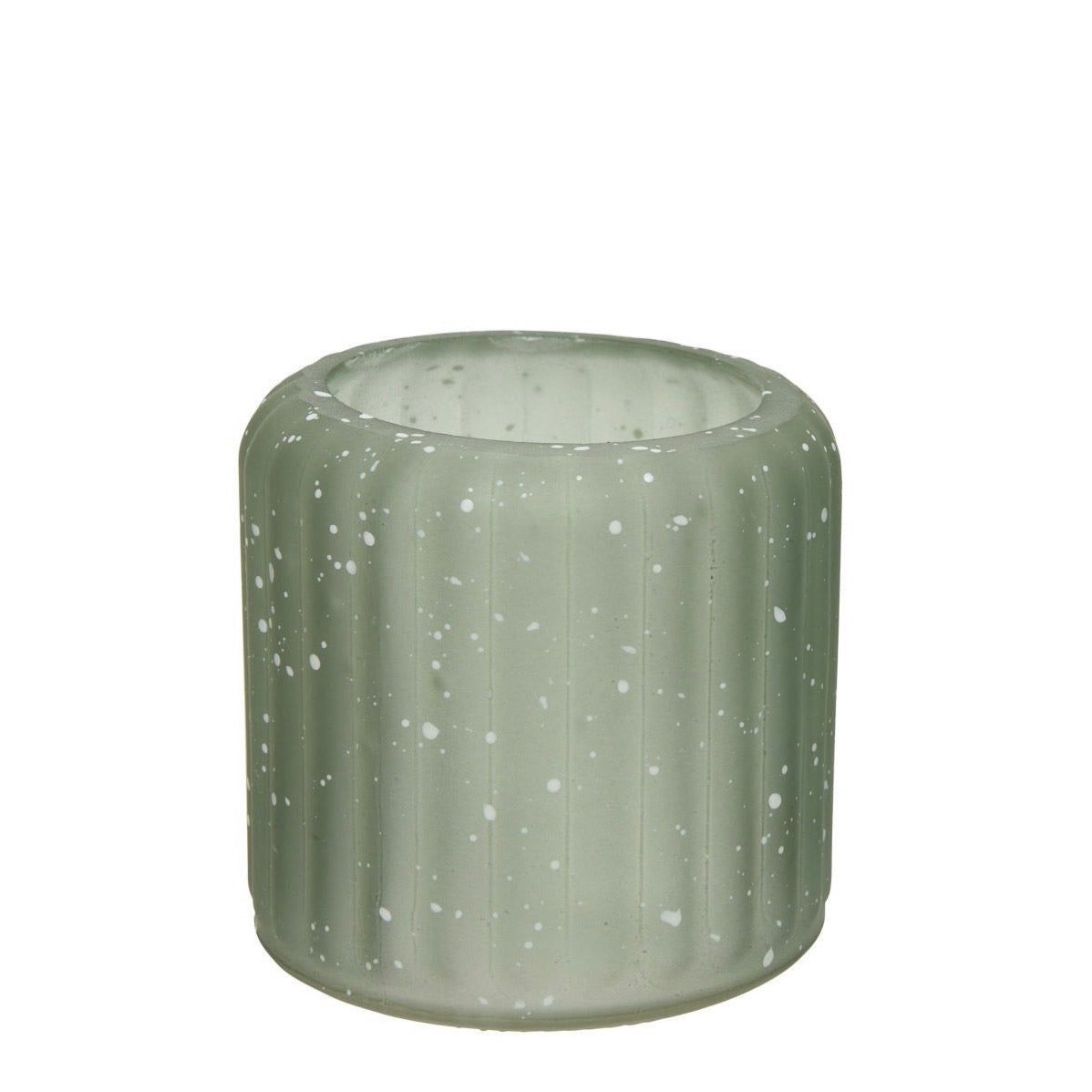 Winter Snow Tea Light Holder Green