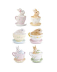 Ceramic Bunnies In Tea Cups