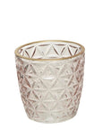 Assorted Pattern Blush and Peach Tea Light Holders Peach Triangle