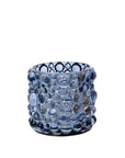 Bubble Glass Tea Light Holder Blue