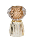 Reversible Crystal Cut Tea Light Holder Orange Top