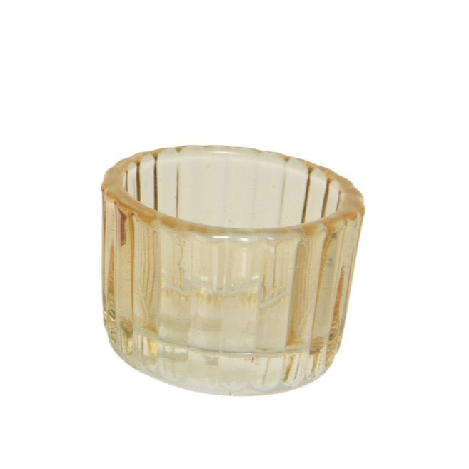 Short Tea Light Holders in Holiday Colors Yellow