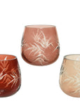 Etched-Leaf Tea Light Holder