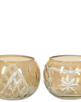 Ornament Shaped Crystal Cut Tea Light Holder