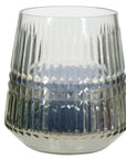 Ribbed Glass Tea Light Holder Tall