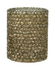 Metallic Leaf Tea Light Holder Tall