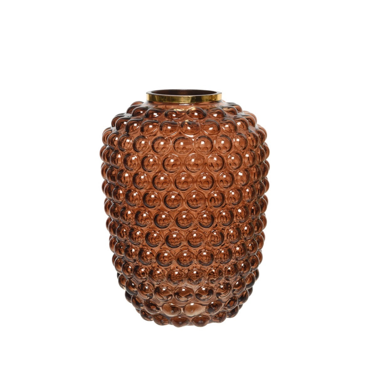 Warm-Tone Bubble Vases Bronze