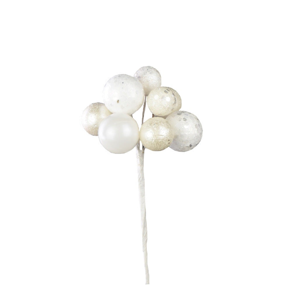 Frosted White Ball Pick