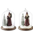 Glass Dome Old-World Santa Ornament