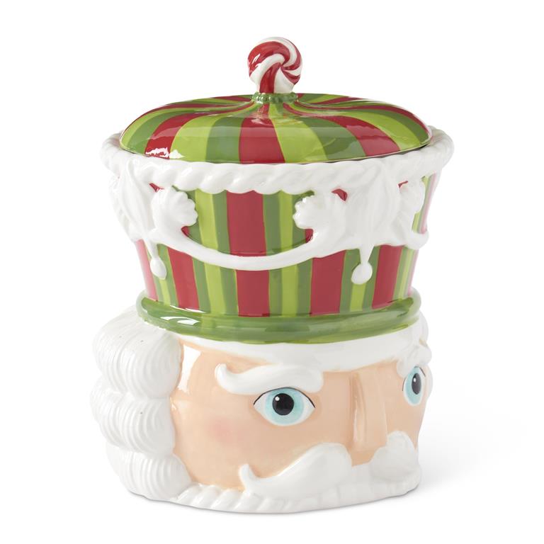 Red and Green Nutcracker Cookie Jar