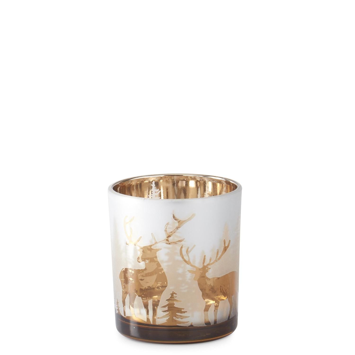 Frosted Reindeer Votive Candle Holders