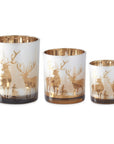 Frosted Reindeer Votive Candle Holders