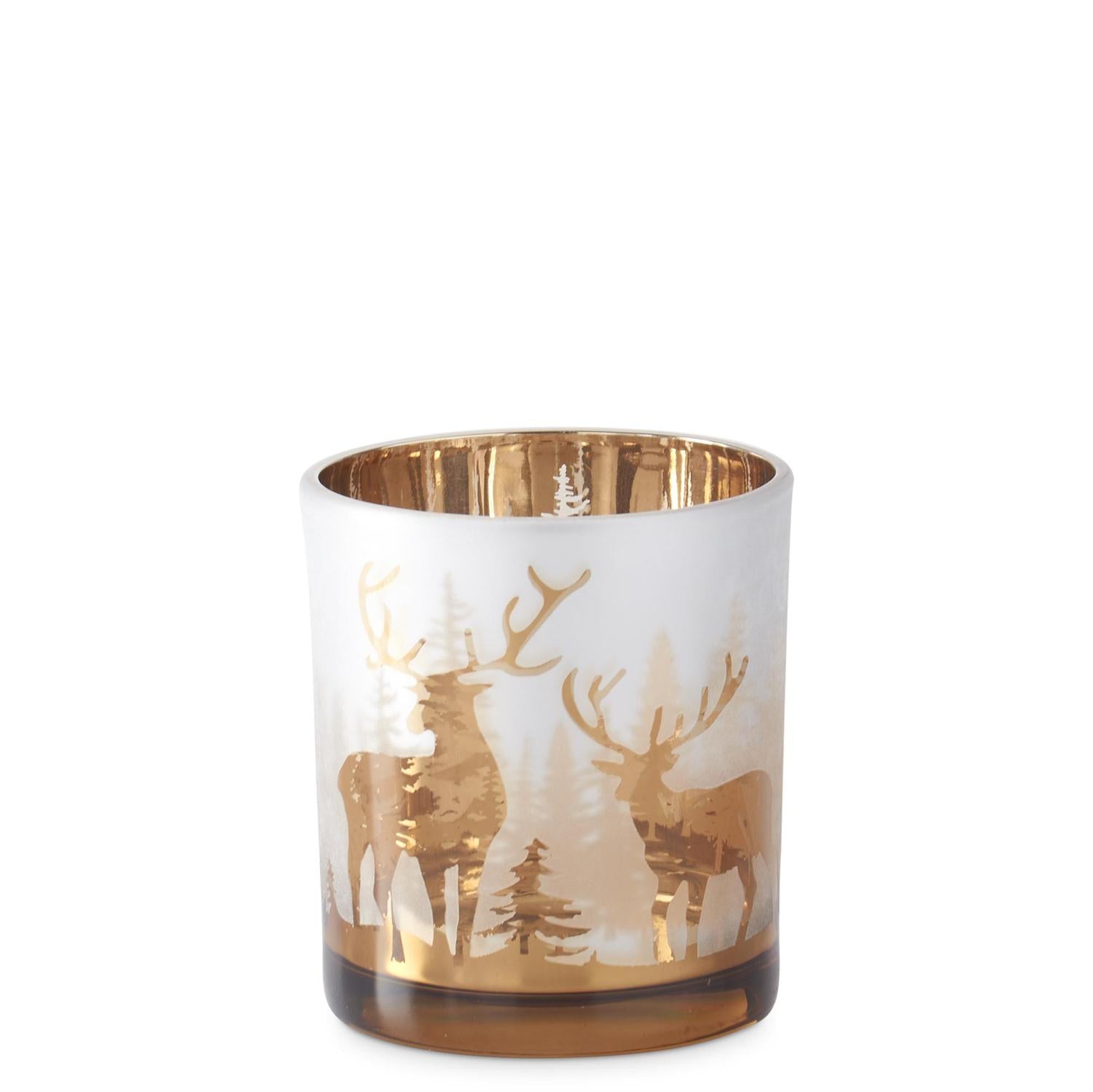 Frosted Reindeer Votive Candle Holders