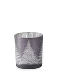 Matte Silver Tree Candle Holders