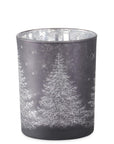 Matte Silver Tree Candle Holders