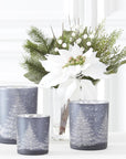 Matte Silver Tree Candle Holders