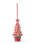 Striped Candy Tree Ornament Red and White