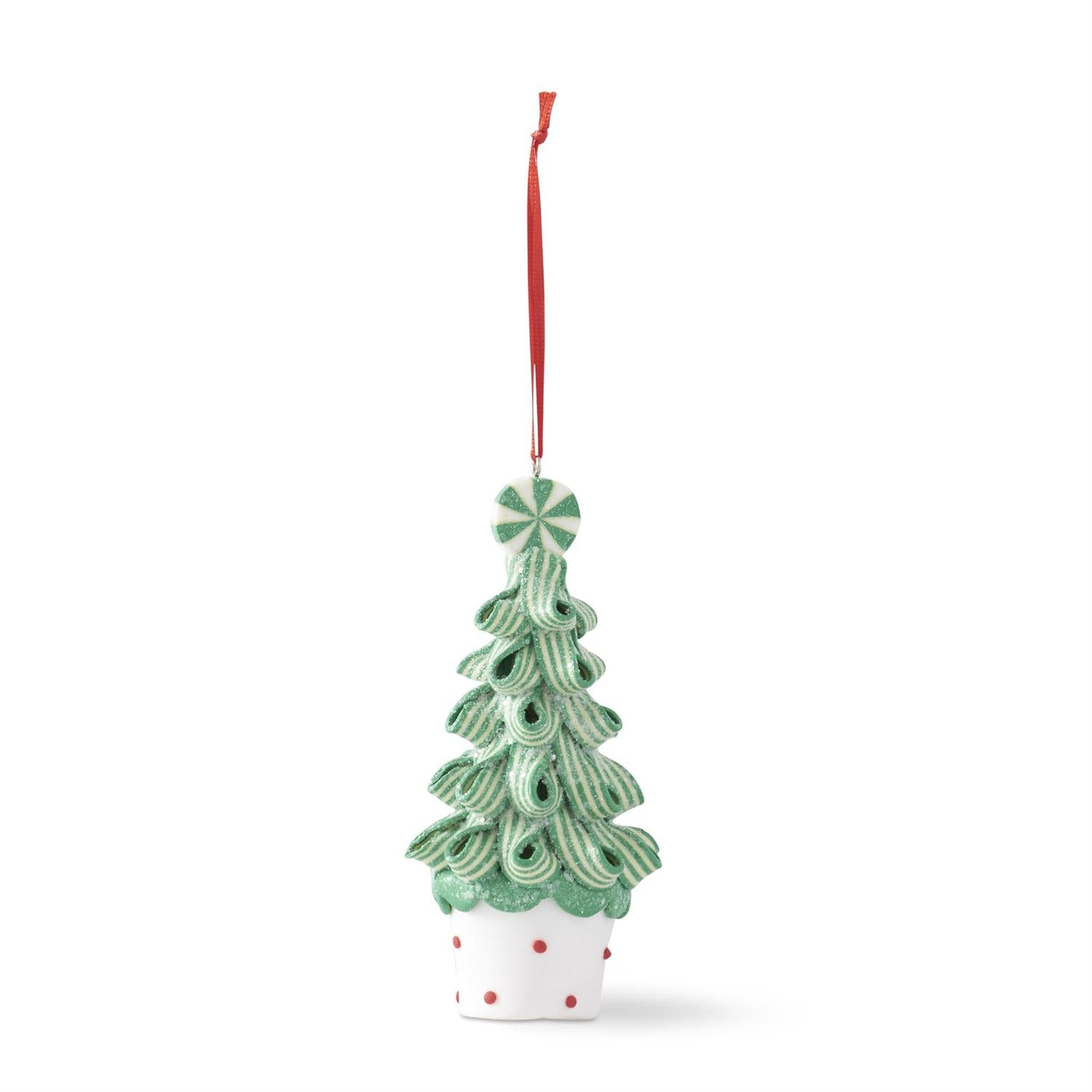 Striped Candy Tree Ornament Green