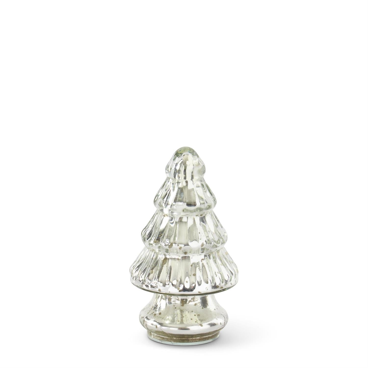 Mini-Assorted Mercury Glass Trees Four-Tiered