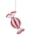Assorted Red and White Glass Candy Ornament Circle