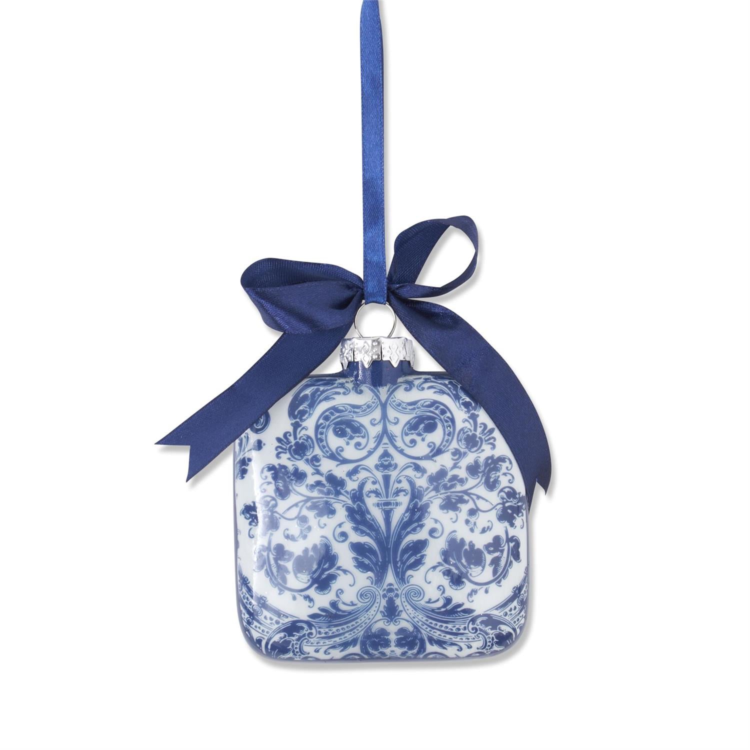 Delft-Inspired Square Ornament