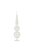 Jeweled Clear Glass Finial Trees 16.5"