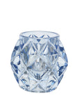 Crystal-Cut Blue or Green Teal Light Holders Blue