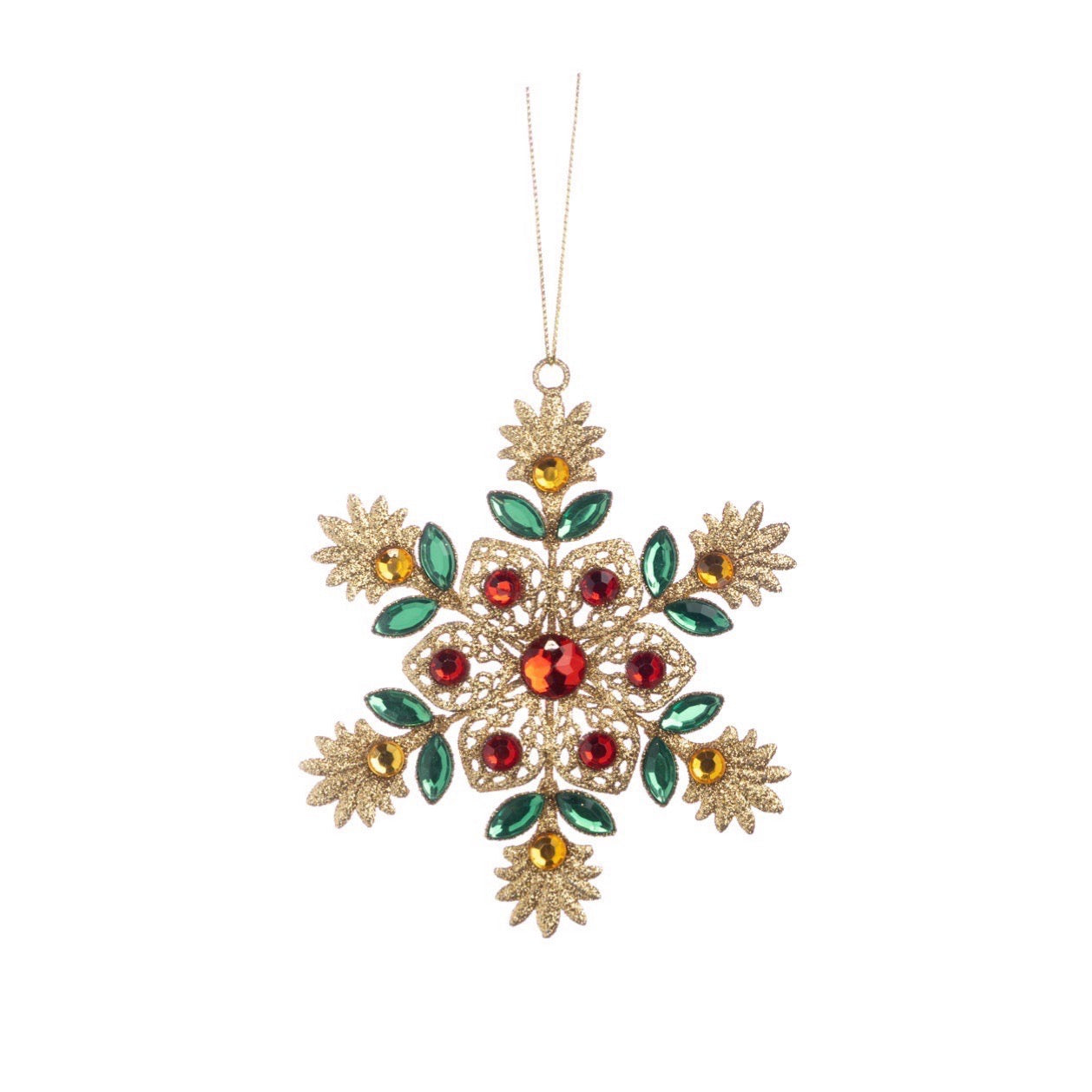 Six-Pointed Snowflake Ornament Left