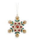 Six-Pointed Snowflake Ornament Left
