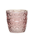 Assorted Pattern Blush and Peach Tea Light Holders Pink Triangle