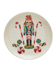 Holiday Tree and Nutcracker Salad Plates Candy Nutcracker Plate
