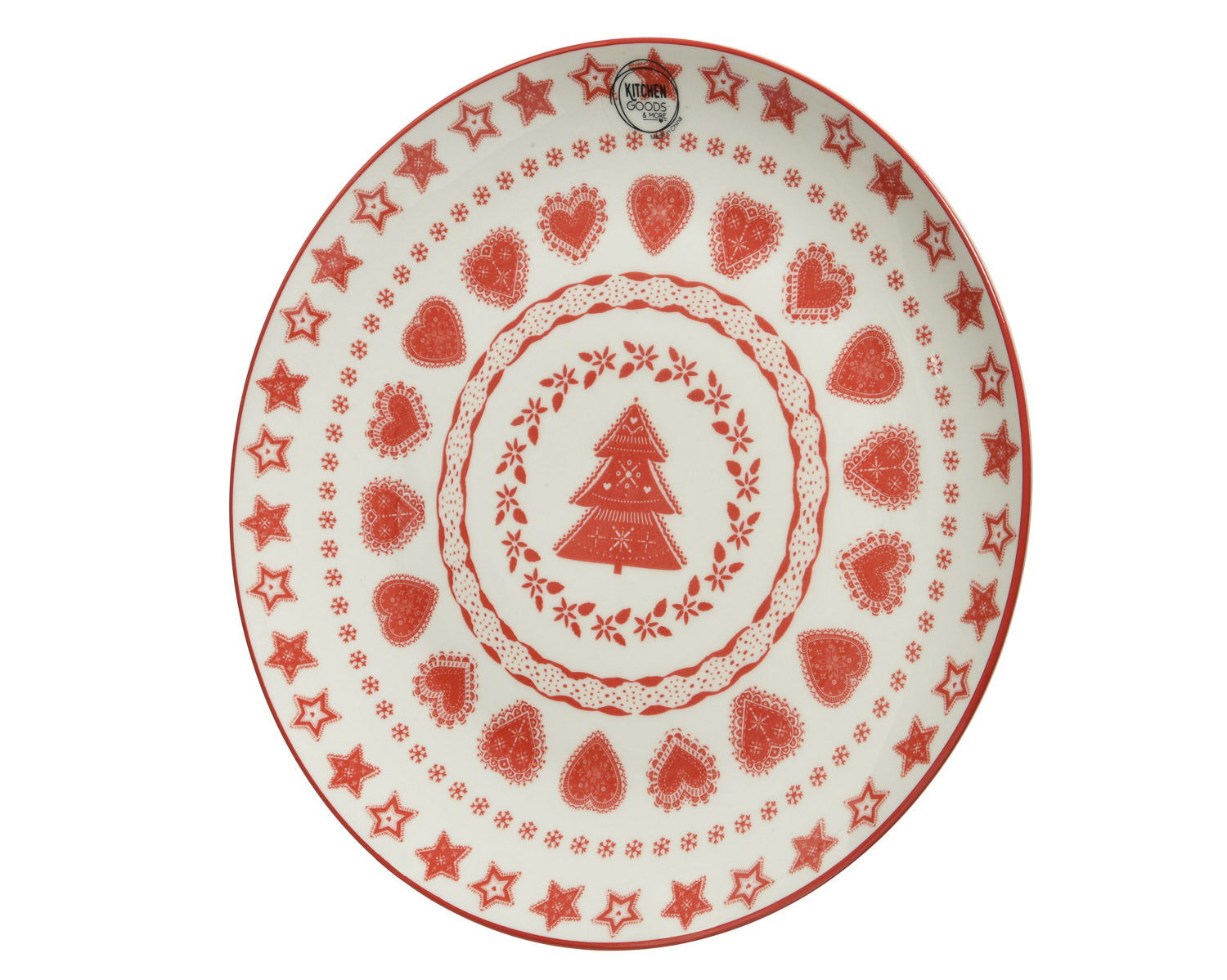 Hearts and Stars Holiday Plate