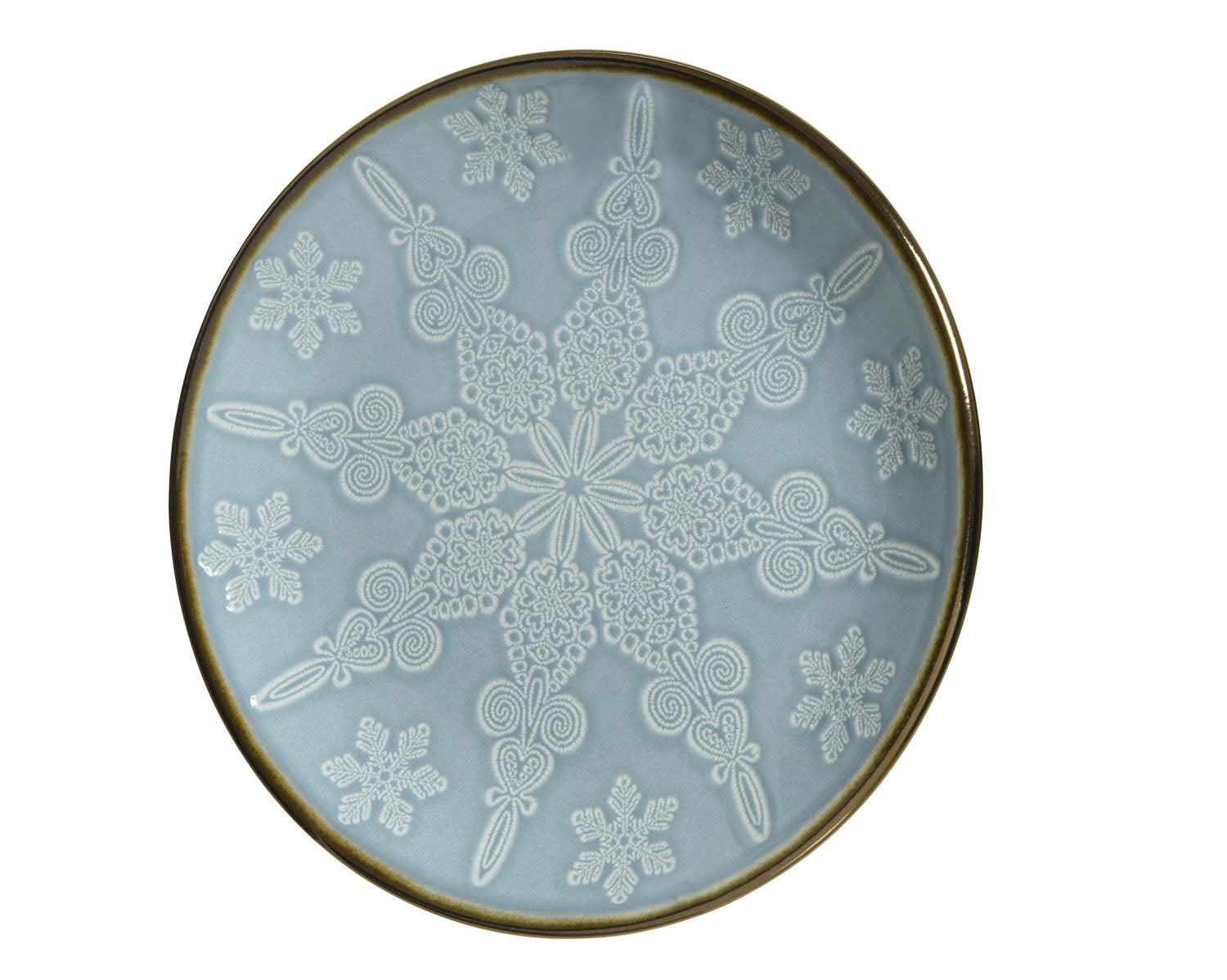 Blue Snowflake Plate